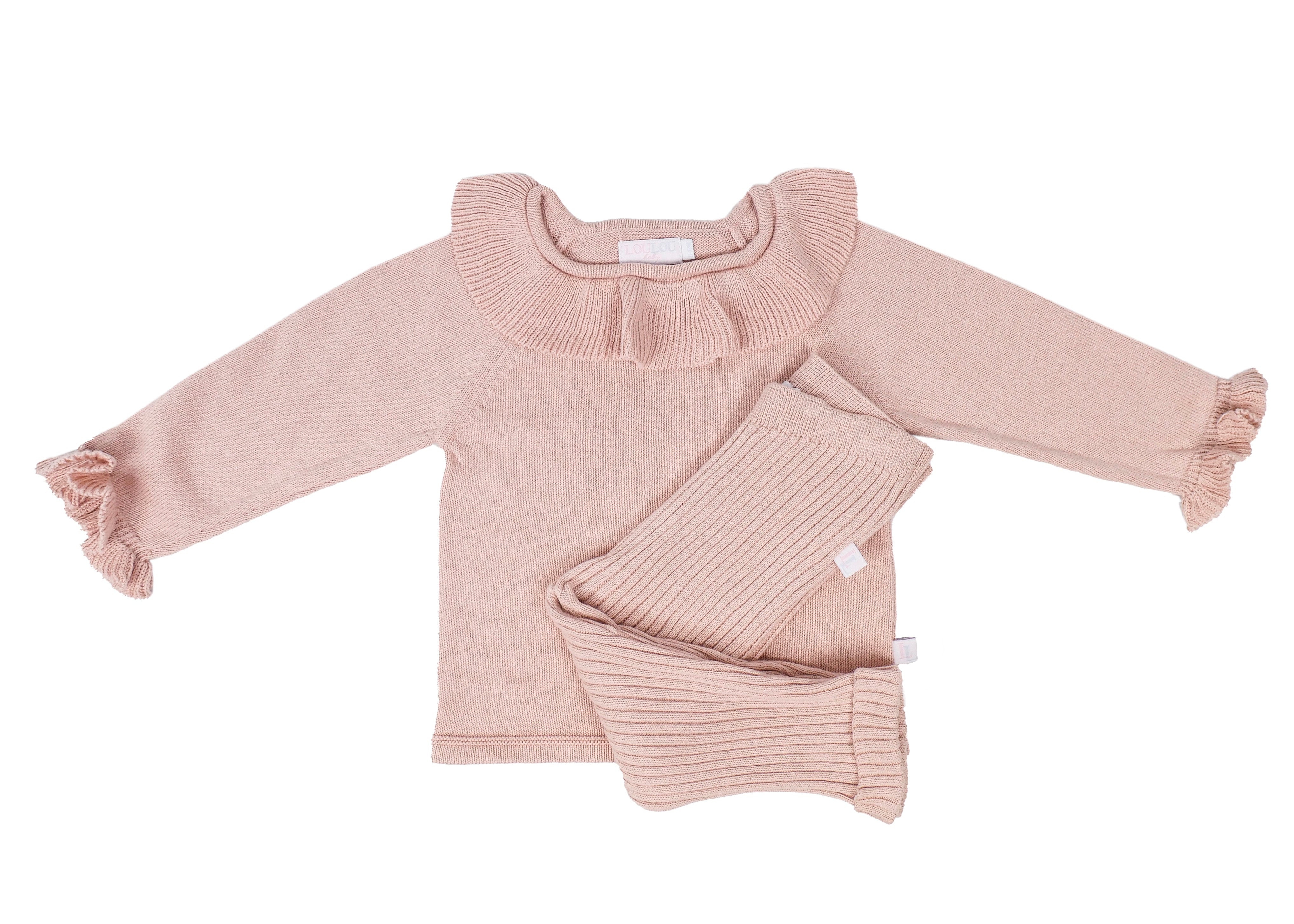 LouLou Pants & Cardigan Pink