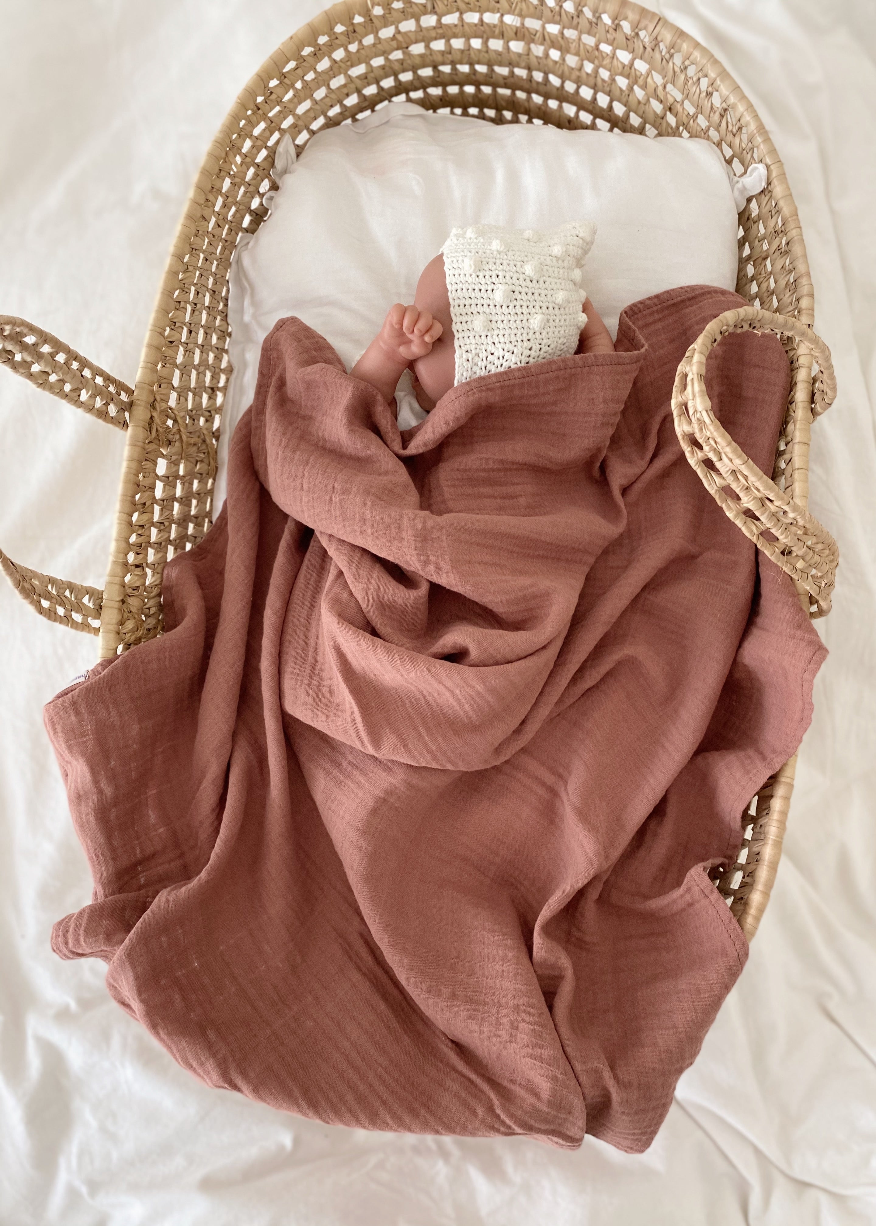 Muslinfilt Dusty rose