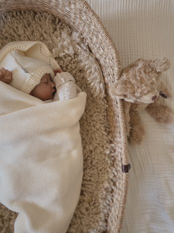 MiniLuna Filt & Mössa Ecru