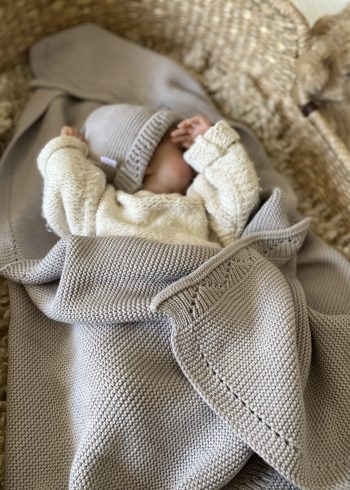 MiniLuna Filt & Mössa Grå